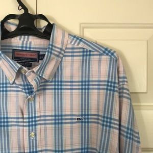 Vineyard Vines XL Preppy Casual Button Down Shirt Lightweight Cotton